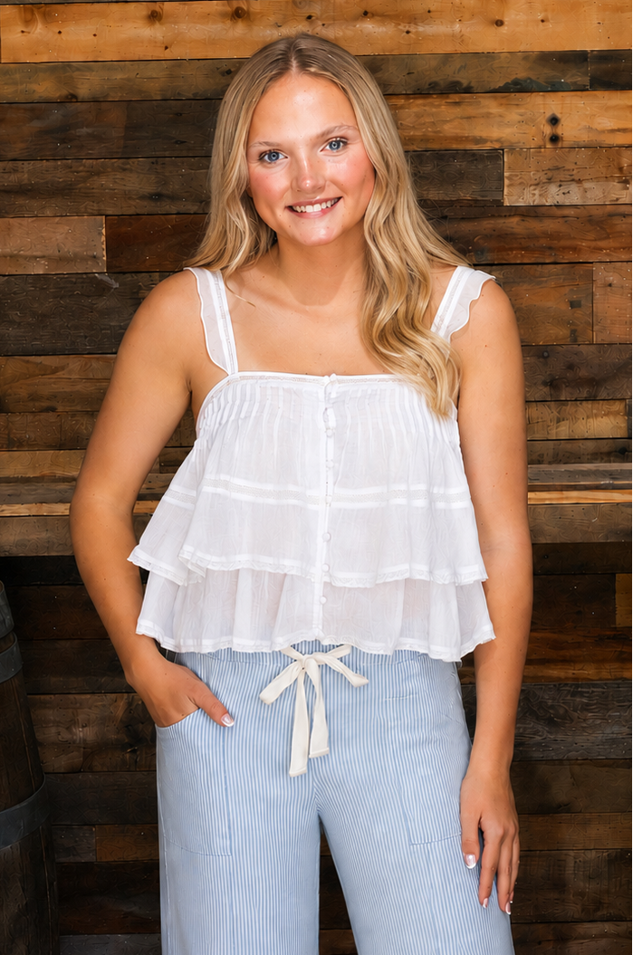Delia Tiered Babydoll Top