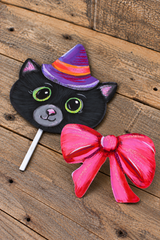 Sweet Kitty Witch Pumpkin Parts (Set of 2)