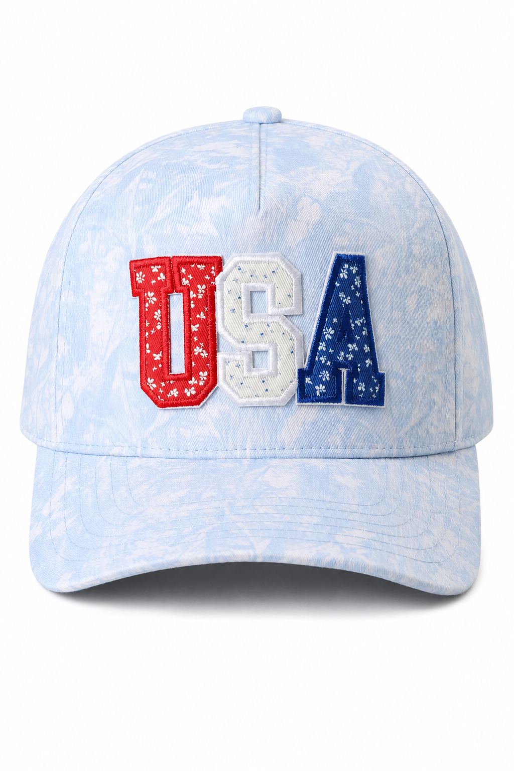 Floral USA Patch Camo Baseball Cap