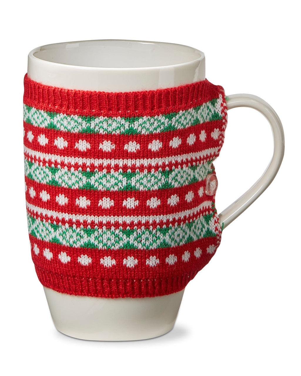 Red & Green Sweater Cozy Mug