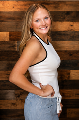 Goldie Halter Top - White
