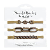 Bracelet Hair Tie - Chocolate/Beige