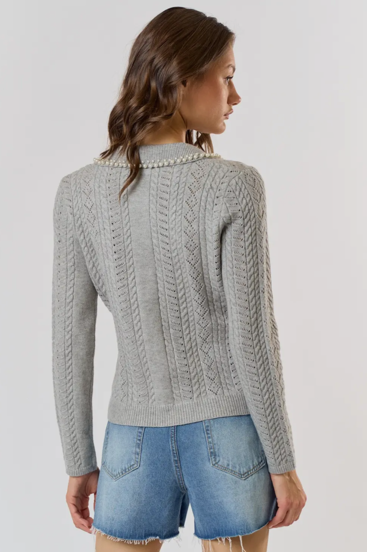 Pearl Trim Detail Sweater