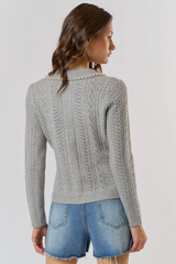 Pearl Trim Detail Sweater