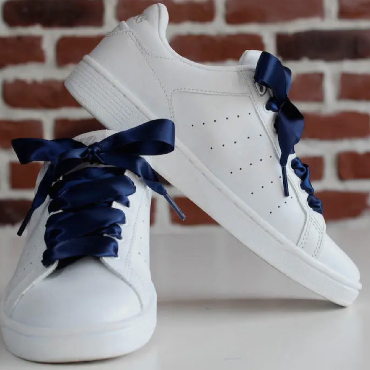 Navy Blue Satin Laces