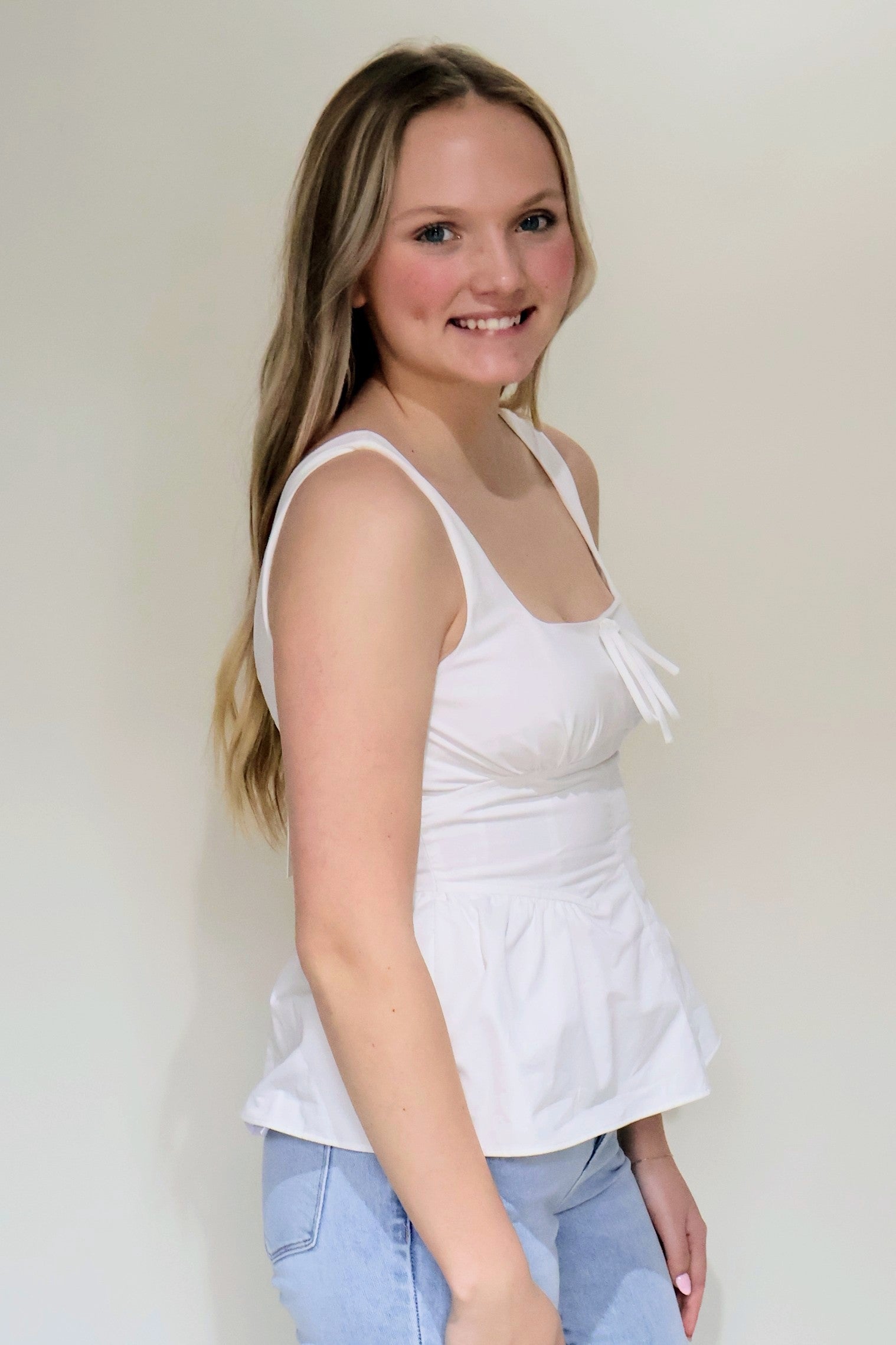 Halen Sleeveless Peplum Top