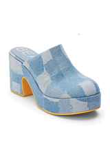Jayde Platform Clogs - Denim Patch