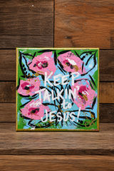 Keep Talkin... 6x6 Painted Canvas