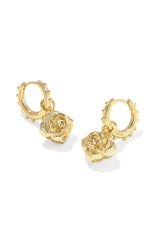 Mallory Rose Gold Huggie Earrings-Blush