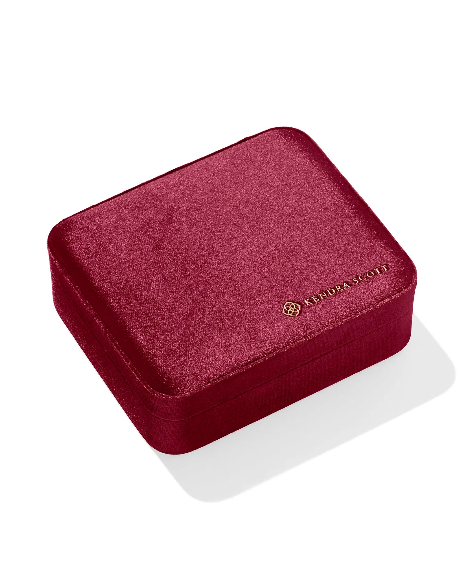 Mattie Large Velvet Box-Burgundy