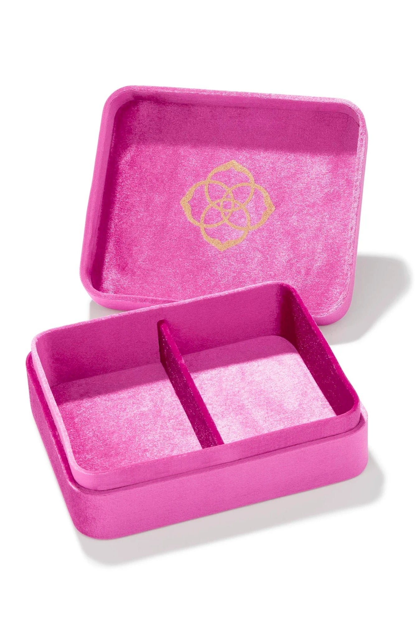 Mattie Large Velvet Box - Hot Rose Pink