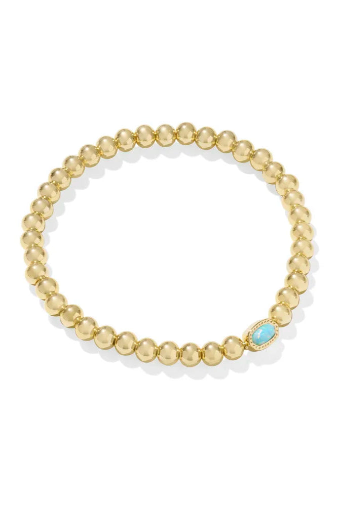 Mini Elaina Stretch Bracelet - Teal Opal
