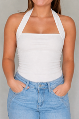 Tate Knit Ruched Halter Top