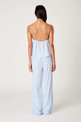 Khonny Gingham Pants-Chambray
