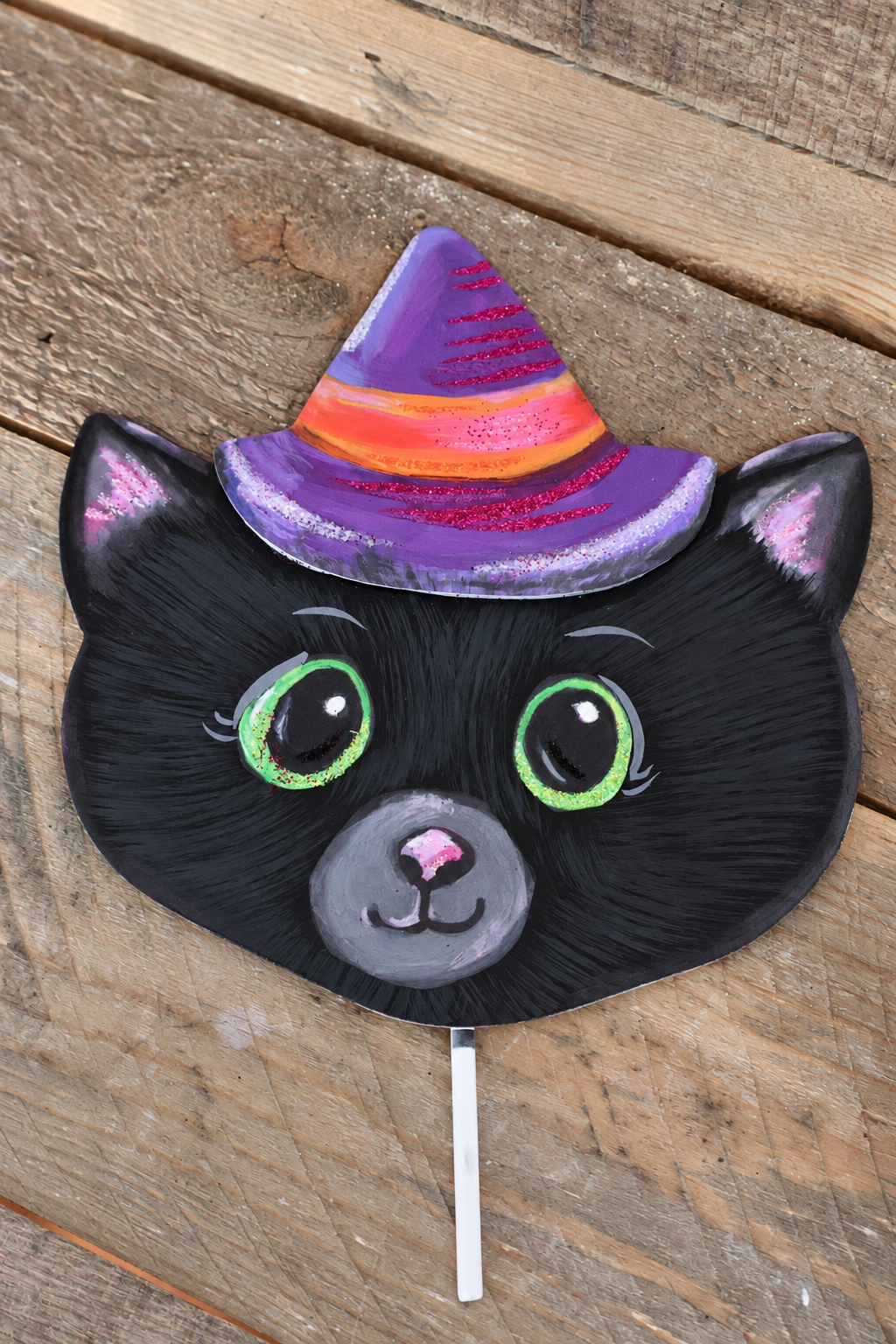 Sweet Kitty Witch Pumpkin Parts (Set of 2)