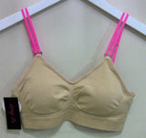 Nude Bra Hot Pink Sheer Straps