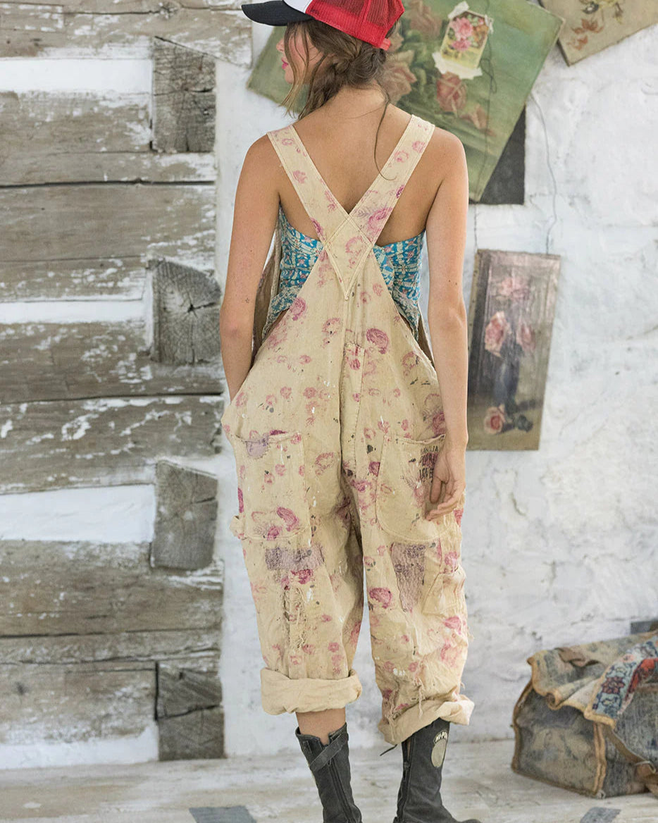 Floral Print Love Overalls-060