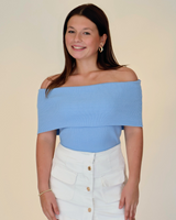 Anne Marie Sweater Top - Chambray