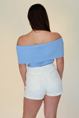 Anne Marie Sweater Top - Chambray