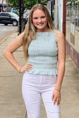 Tegan Ruched Sleeveless Top