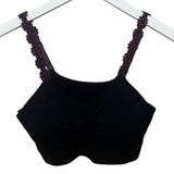 Burgundy Flowers - Black