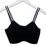 Black Bra B&W Sheer Straps