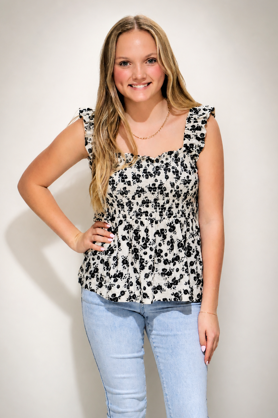 Ruffled Peplum Top
