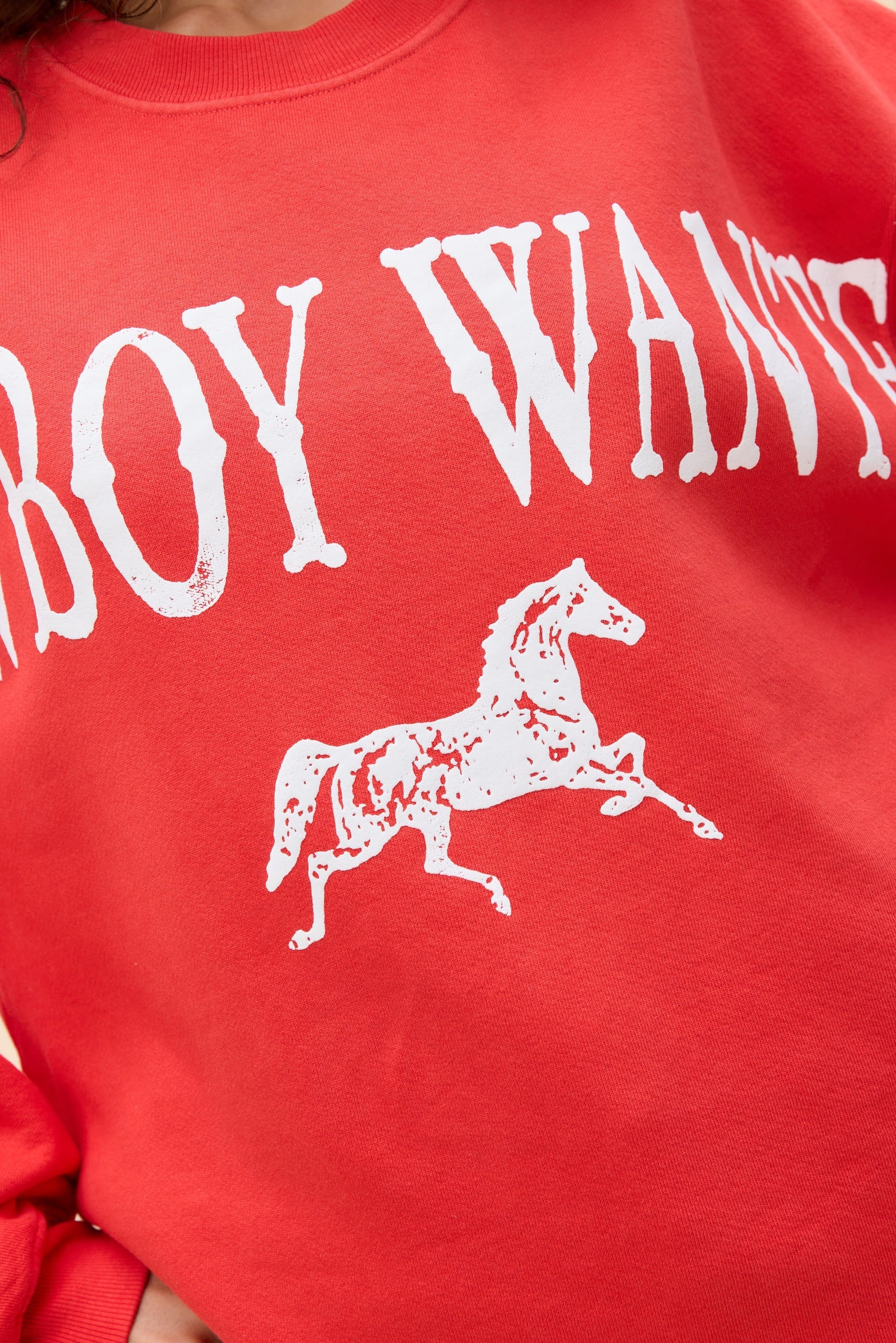 Cowboy Wanted Boyfriend Crewneck