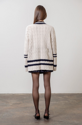 Striped Cable Knit Sweater