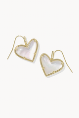 Ari Heart Statement Gold Drop Earrings