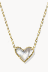 Ari Heart Statement Gold Short Pendant Necklace