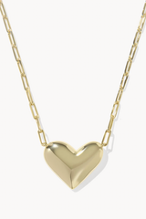 Ari Heart Statement Gold Short Pendant Necklace