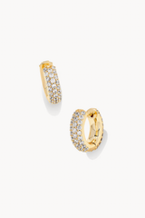 Mikki Gold Pavé Huggie Earrings