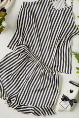 Striped Cami + Ruffled Shorts PJ Set