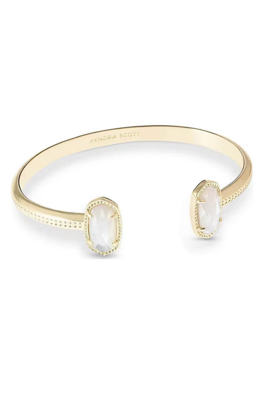 Elton Gold Cuff Bracelet - Ivory Mother-of-Pearl