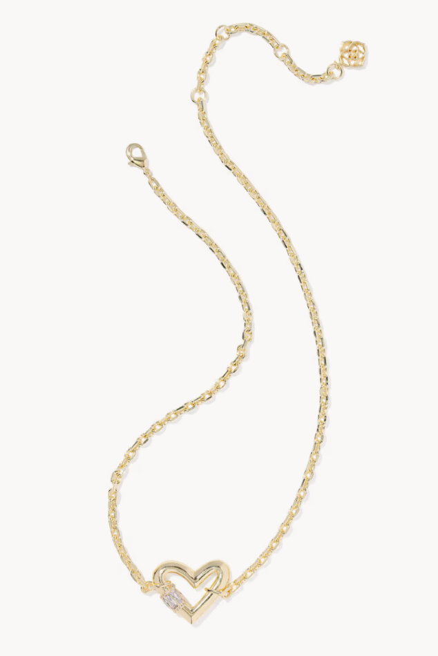 Emery Heart Gold Short Pendant Necklace