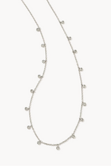 Amelia Rhodium Delicate Chain Necklace