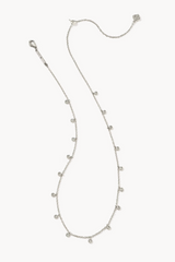 Amelia Rhodium Delicate Chain Necklace