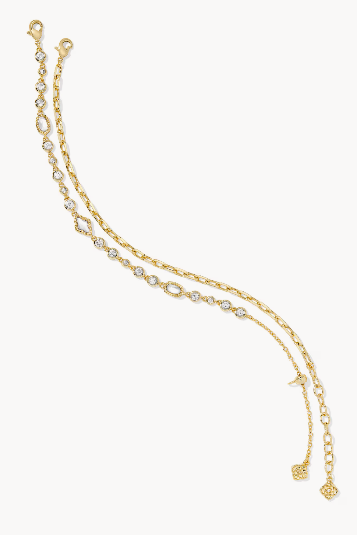 Mini Elisa Abbie Gold Delicate Chain Bracelets (Set of 2)