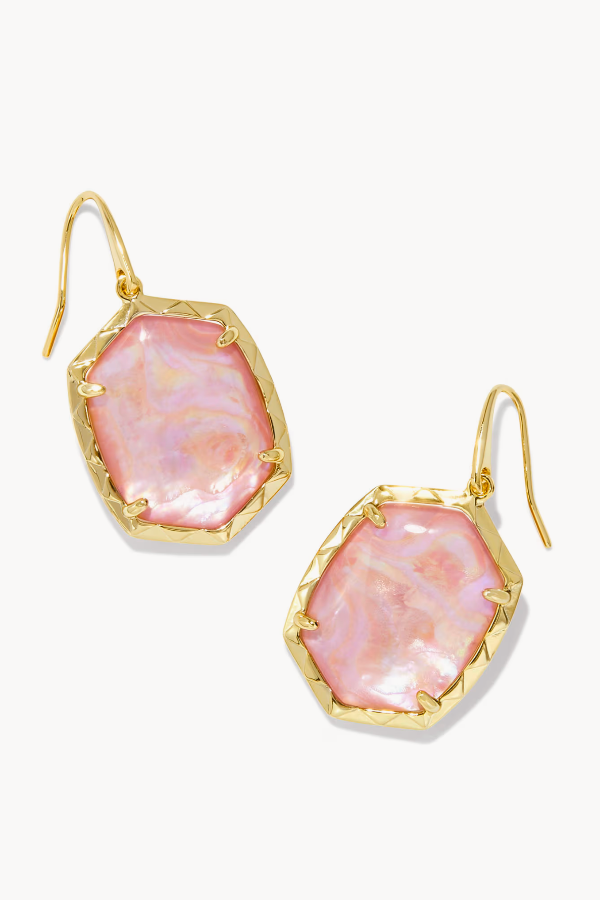 Daphne Gold Drop Earrings - Iridescent Abalone