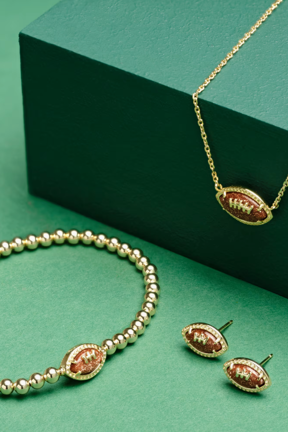 Football Gold Stretch Bracelet