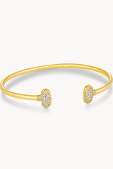 Grayson Gold Cuff Bracelet-White Crystal