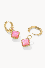 Mallory Rose Gold Huggie Earrings - Blush