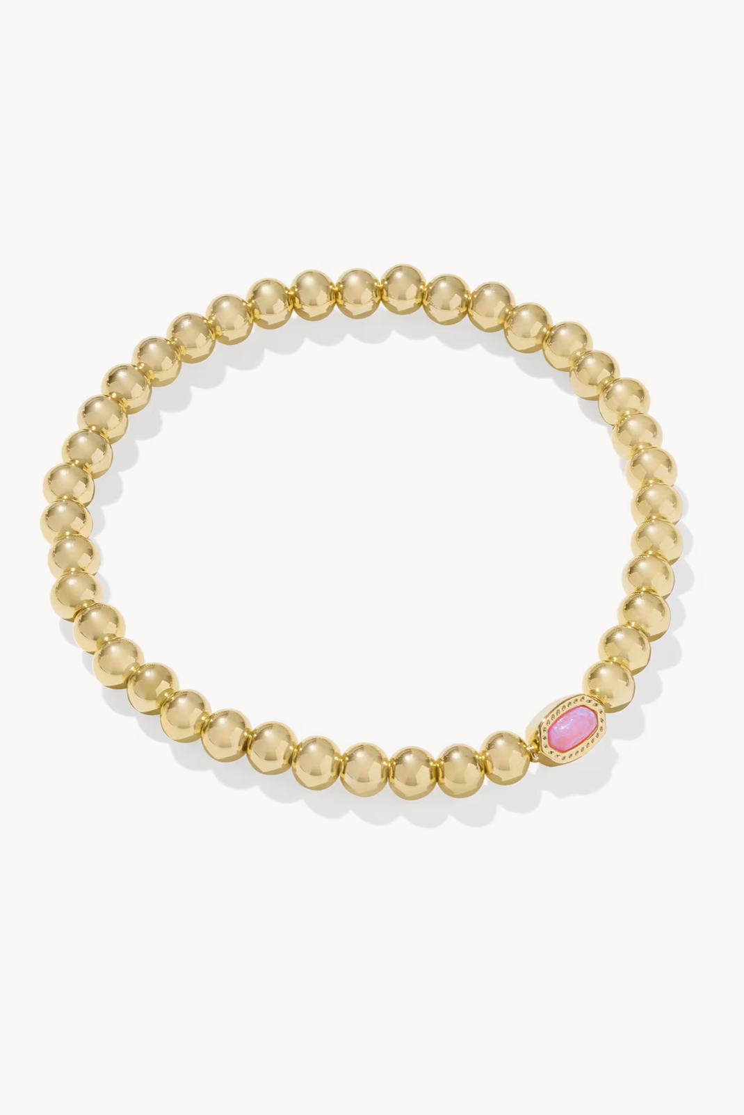 Mini Elaina Gold Stretch Bracelet - Carnation