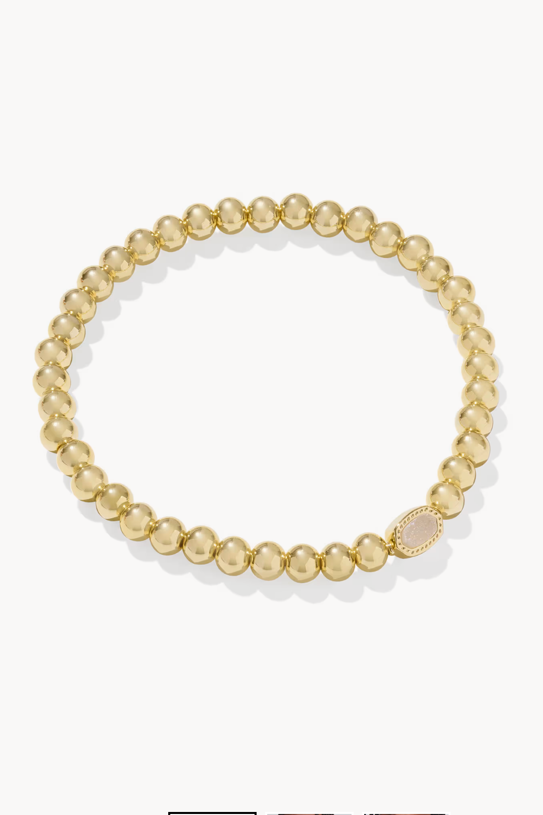 Mini Elaina Gold Stretch Bracelet - Iridescent Drusy