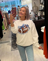 Kentucky Football Bow Sweatshirt - White