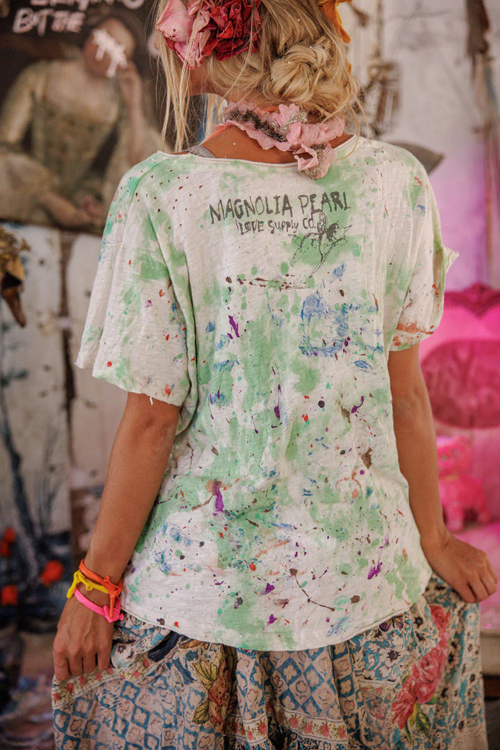 Floral Songbird Art Class Tee-2567