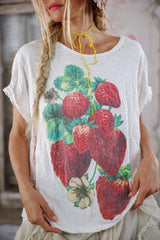 Strawberry Blooms Tee - 2361