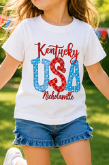Youth Nicholasville Kentucky USA 4th of July Tee