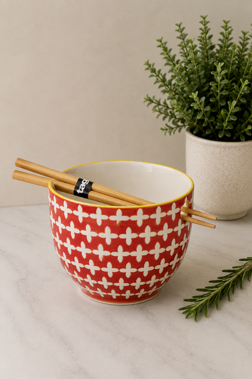 Yuki Noodle Bowl with Chopsticks